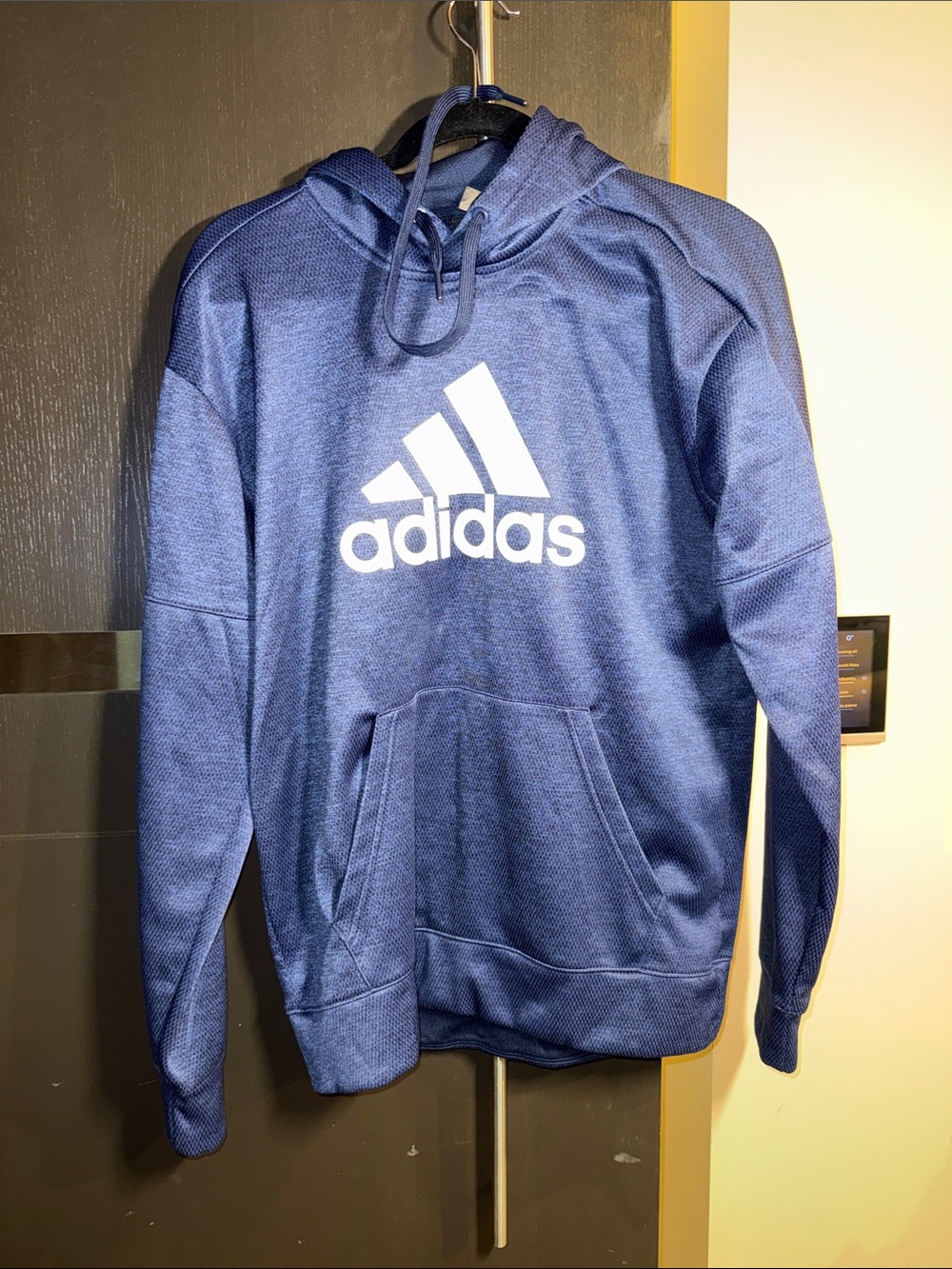 adidas Men's Navy Blue Logo Pullover Hoodie